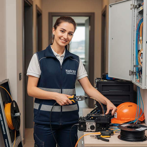 Daireye Fiber Kablo Çekme Hizmeti 20 Daireye Fiber Kablo Çekme Hizmeti